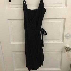 Black wrap around cocktail dress